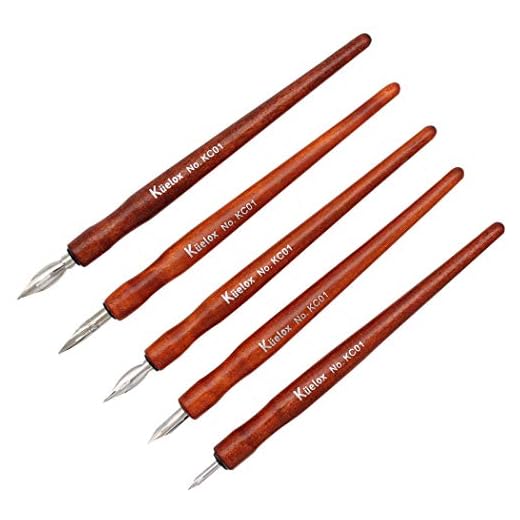 SIPLIV Redwood Professional Manga Pen Dip Pen Set Manga Cartoon Comic Drawing Painting Kit - 5 Pcs