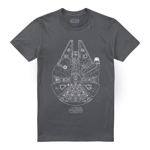 T-Shirt Star Wars Millenium Lines Unisexe Coupe Confortable Taille L