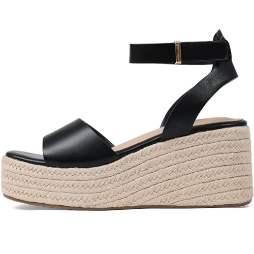 Sandales compensées tressées haut de gamme au design bohème épuré