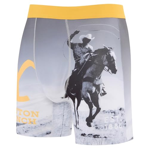 Yellowstone Men's Boxer Briefs - No Fly, Anti-Chafing Stitching, Comfort Shaped/Cotton Lined Crotch3