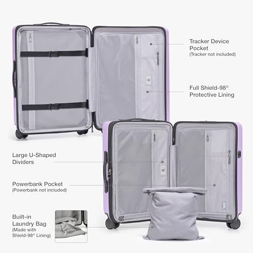 Image of Traveler's Choice Markham Hardside Expandable Luggage with Hinomoto Spinner Wheels, 30-Inch Large, Purple