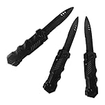 Rumyve3pcs Plastic Retractable Knives,Joke Tricks Support Retractable Plastic Blade Toys,and Stimulate Pranks for Adult Halloween Theater Kids at April Fool's Day Parties