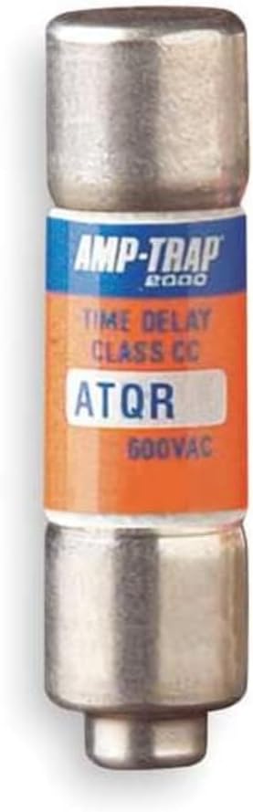 ATQR Time-Delay/Class CC Small-Dimension Fuse, 600VAC/300VDC, 200kA AC/100kA DC, 1 Ampere, 13/32" Diameter x 1-1/2" Length