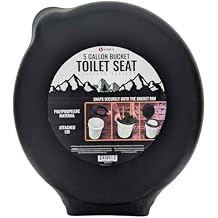 SE Portable Black Plastic Toilet Seat Lids, Fits a 5 Gallon Bucket, Great for Camping, Outdoor Activities, or for Emergencies
