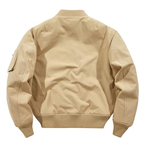 Mens Bomber Jackets Fall Winter Cotton Zip Up Army Lightweight Vintage MA-1 Windbreaker Military Flight Jacket2