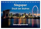 Singapur Stadt der Skylines (Tischkalender 2024 DIN A5 quer), CALVENDO Monatskalender