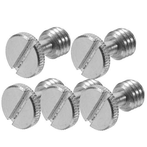 HIAKDOFT 5 pezzi Vite Thumb in Ferro per Treppiede Fotocamera Adattatore Sgancio Rapido per Montaggio e Stabile su Treppiedi Monopiedi e Piastra Quick Release