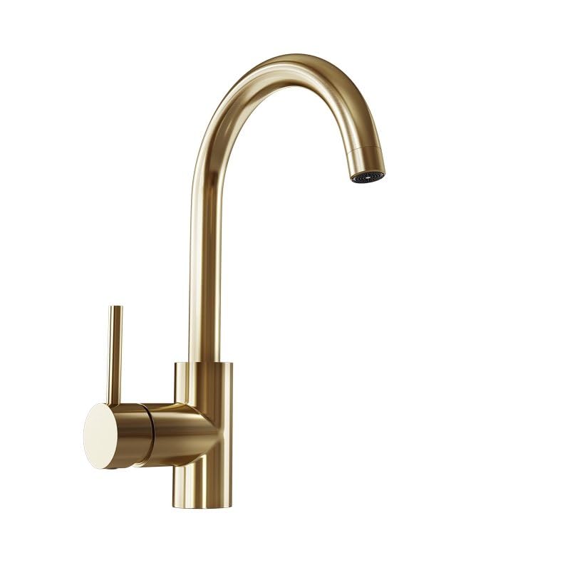Grifo de Cocina, Mezclador de Cocina de Cobre, Grifo Mezclador con Manguera de Agua Fría y Caliente, Grifo para Fregadero, Grifo de Cocina Alto