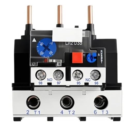 JR28-25 5.5-8A Thermal Overload Relay, 3 Phase Motor Protection 690V, Adjustable 5.5-8A, 1NO 1NC, Compatible with CJX2-D09 LC1D09 LR2-D13 Contactors, Manual/Auto Reset, Phase Failure Protection