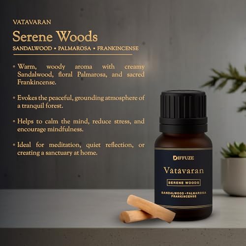 Image of DIFFUZE Essential Oil Set - Premium Nature Duo - 2 x 15 ml (Serene Woods & Wild Meadow) | Sandalwood, Jasmine & Lavender Fragrance Oils for Diffuser, Home & Gifting | Long-Lasting Natural Aroma for Indian Homes