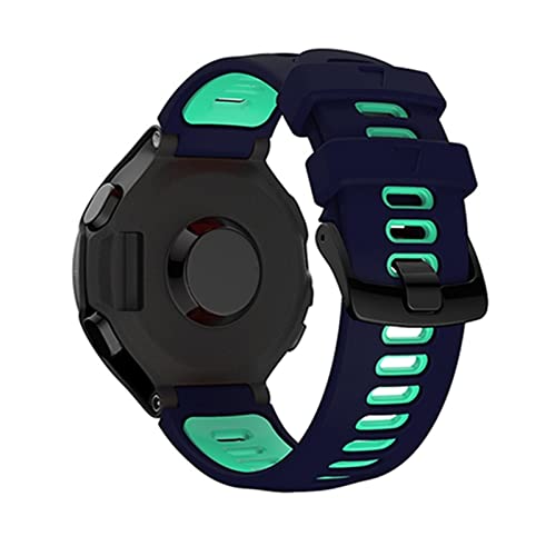 Bracelet de montre en silicone noir gris pour Garmin Forerunner 235 et 735XT - 4