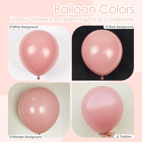 Image of Dusty Pink Balloons 12 inch, Dusty Rose Latex 50pcs Party Balloons