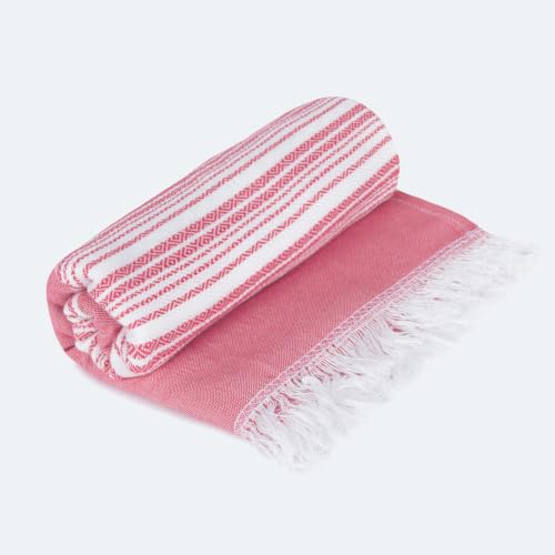Image of 100% Bamboo Towels for Bath, Ultra Soft Skin-Friendly Travel Towel, Lightweight Quick Dry Bamboo Bath Towel Large Size for Men & Women, Highly Absorbent & Anti-Odour Towels, Rouge
