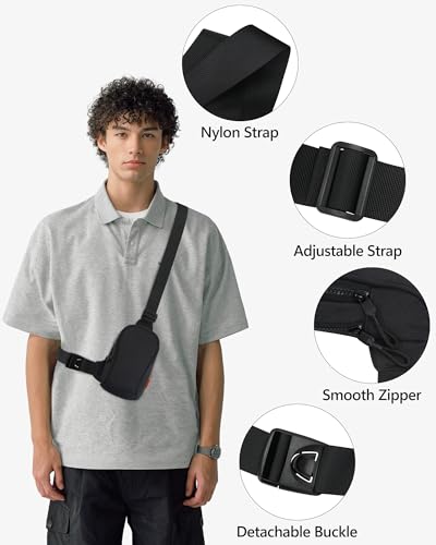 Peiees Sportswear Essentials Small Crossbody Bag for Men Women Mini Sling Bag Travel Running Daypack Cross Body Shoulder Bags3