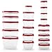 Rubbermaid Easy Find Vented Lids Food Storage Containers, Set of 21 (42 Pieces Total), Racer Red