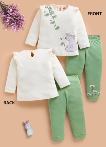 Image of LuvLap Baby Girls Regular Fit 100% Cotton Half Sleeves Girls Top CoSet Pack of 3