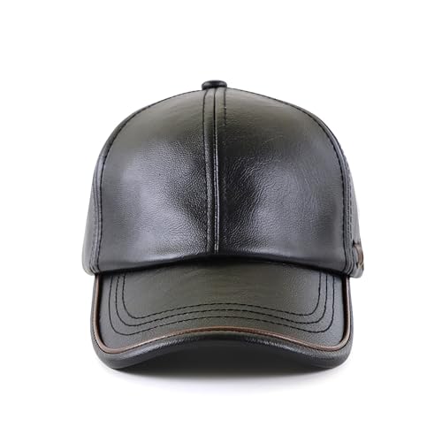 Gorra Unisex Negra Ajustable de Cuero Talla Única miniatura 3