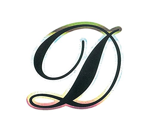 Image of Quattroerre Holographic Letter D Sticker, Black Metal