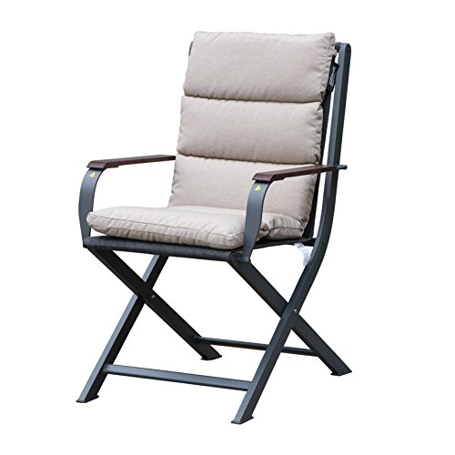 Westfield Outdoors Westfield Outdoor Home & Garden Zircon Chair Silla de Comedor de jardín, Crema/Gris, Grande