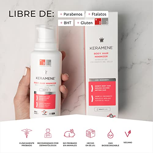 Keramene Hair Growth Inhibitor By Ds Laboratories - Hair Inhibitor For Face And Body, Minimize The Need For Shaving, Waxing And Depilating, Slows Hair Regrowth, Paraben Free #TOP1