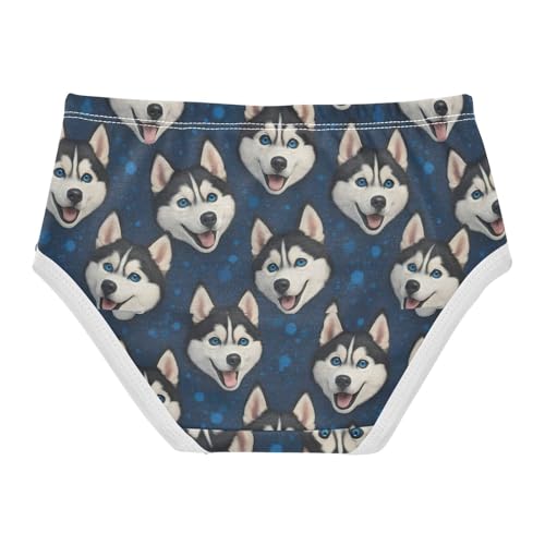 Joisal Cartoon Dog Heads Dark Blue Toddler Underwear Floral 2t Cotton Panties for Girl Fun Print Briefs Underpants2
