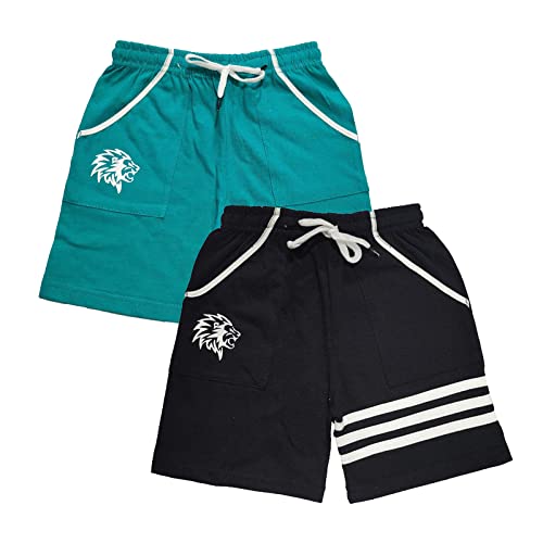 Image of TICOSS Boys Pack of 4 Cotton Blend Striped Shorts