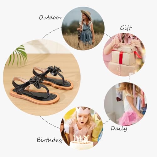 Image of Toddler Girls Sandals Summer Flats Dress Shoes for Baby Little Kids Girl
