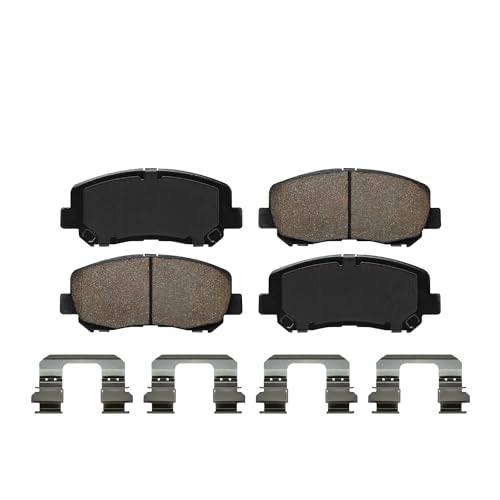 Image of Detroit Axle - Front Brake Pads for 2015-2017 Chrysler 200, 2013-2016 Dodge Dart Ceramic Brake Pads with Hardware Replacement