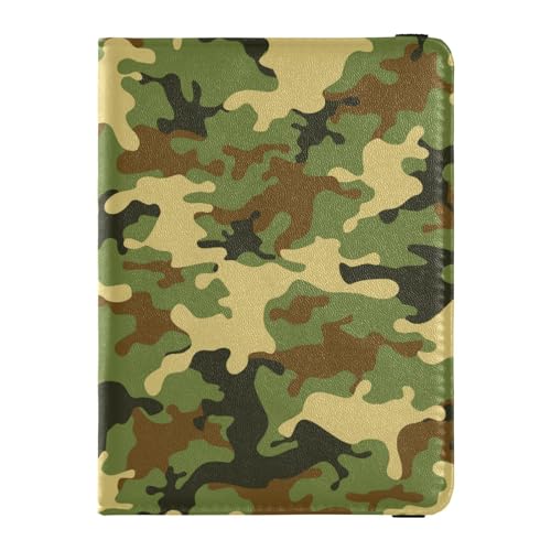 Custodia per passaporto per donne e uomini per da viaggio con blocco RFID stampa mimetica Stampa Taglia unica Casual