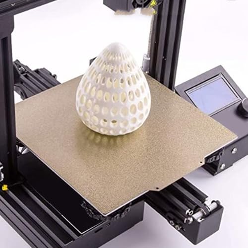 Płyta Konstrukcyjna PEI do Drukarki 3D dla Ender 5 Plus, Płyta Magnetyczna o Wymiarach 377 X 370 Mm, Dwustronny Teksturowany Arkusz PEI, Akcesoria do Drukarek 3D, Elastyczna