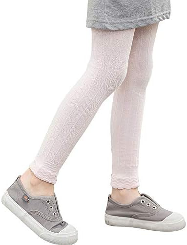 Girls Footless Leggings Knit School Tights Baby Toddler Lace Trim Bootcut  Spring/Fall Pants 1-8 Years (Pink, S 1-3 Years): Buy Online at Best Price  in UAE - Amazon.ae