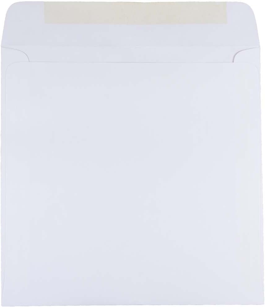 JAM PAPER 8.5 x 8.5 Square Invitation Envelopes - White - 50/Pack