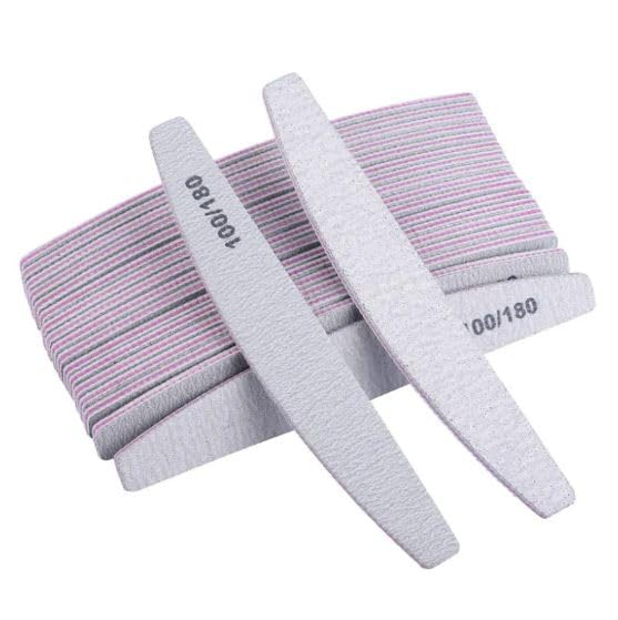 5 PCS Nail File Professional Nail Files Reusable Double Sided Emery Board(100/180 Grit) Nail Styling Tools for Home and Salon Use