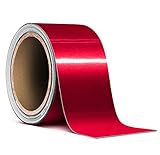 VViViD Gloss Metallic Red Air-Release Adhesive Vinyl Pinstripe Tape Roll (2 Inch x 20ft)