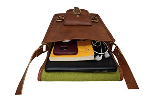 Jaald T5398 11 Inch Small Leather Messenger Bag Shoulder Bag Cross Body Vintage Messenger Bag thumb #2