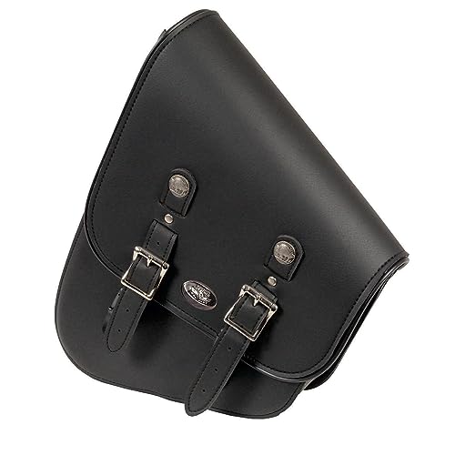 Milwaukee Leather SH640 Black Left Side Tall Slanted PVC Swing Arm Bag with Buffalo Snaps by Milwaukee Performance - Used condition - US$29.94