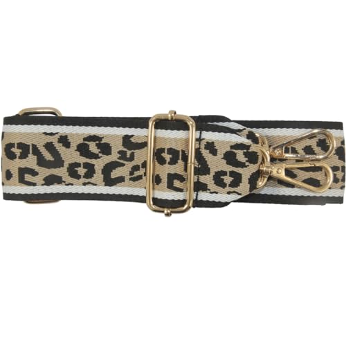 Image of Duwi Wide Purse Strap Multicolor Striped Guitar Style Strap Adjustable Canvas Crossbody Bag Strap