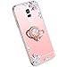 Produktbild Ysimee Spiegel Hülle kompatibel mit Samsung Galaxy A5 2018 [Ring Holder], Dünne Handyhülle Samsung A8 2018 Bling Glitzer Diamant Hülle mit 360 Grad Ständer Stoßdämpfend Schutzhülle, Roségold