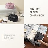 GOLF QUALITY Wielowarstwowa torba do przechowywania na co dzień prosty organizer do pakowania bagażu z haczykiem, torba na bieliznę, szafa do przenoszenia, A-Classic czarny, Small