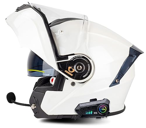 Casque de moto intégré Bluetooth modulaire noir taille L pour adulte