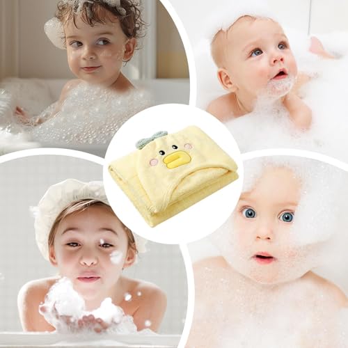 Serviette de plage à capuche canard en microfibre douce pour la piscine