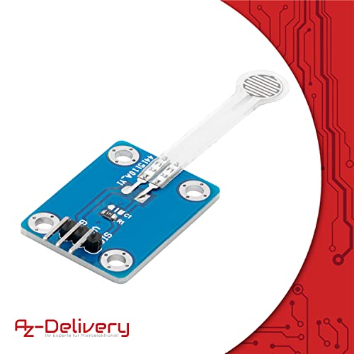 AZDelivery 5 x Film Kraftempfindlich Widerstand | Flexibler Dünnfilm Drucksensor 3,3 / 5V Analog | Druckerkennung | Präziser Widerstand | Kraftsensor
