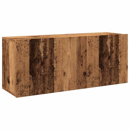 vidaXL Meuble TV Mural Vieux Bois 100x30x41 cm, Support TV, Armoire média, Console TV, Meuble HiFi, Centre de Divertissement, Armoire TV