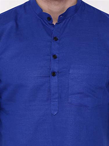 Image of Rajubhai Hargovindas Men's Linen Straight Short Kurta