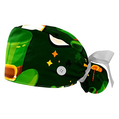 Chapeaux bouffants trèfle JDEZ | Casquette de travail drapeau irlandais et respirante