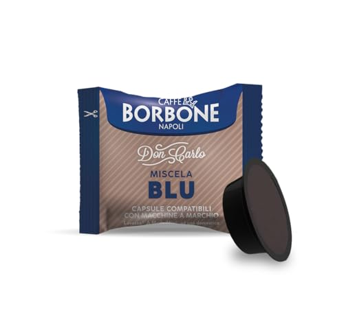 Caffè Borbone Don Carlo, Miscela Blu - 100 Capsule - Compatibili con le Macchine ad uso domestico Lavazza* A Modo Mio*