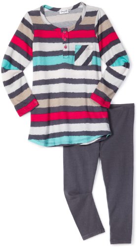 Conjunto de túnica a rayas Splendid Littles Oasis para niñas pequeñas ideal para días de juego 2