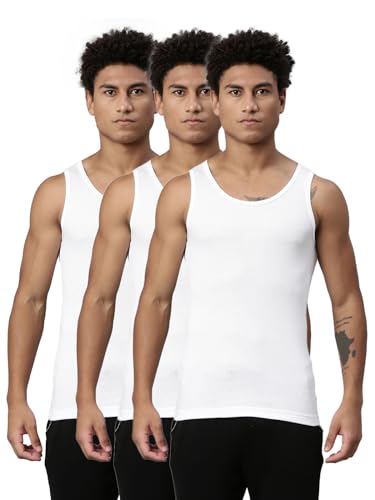 Image of Levi's 013 Classic Vest for Men | 100% Rib Cotton | Breathable Fabric | Round Neck Sleeveless Men's Vest | Soft & Durable | Freedom of Movement | Tagless & Zero Irritation Comfort | Pack of 3