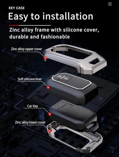 Image of BKN Premium Metal Silicon Key Cover & Full Protection Compatible with Suzuki Swift, Baleno, XL6, Ertiga, Brezza, Fronx, Jimny, Grand Vitara, Ignis, Dzire (2B /3B Smart Key)