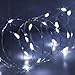 Guirlande Lumineuse LED Blanche, à piles, 50 Micro LED Lumineuses, Guirlandes LED 5M, pour Intérieur et Extérieur, avec Minuterie d'économie de Batterie